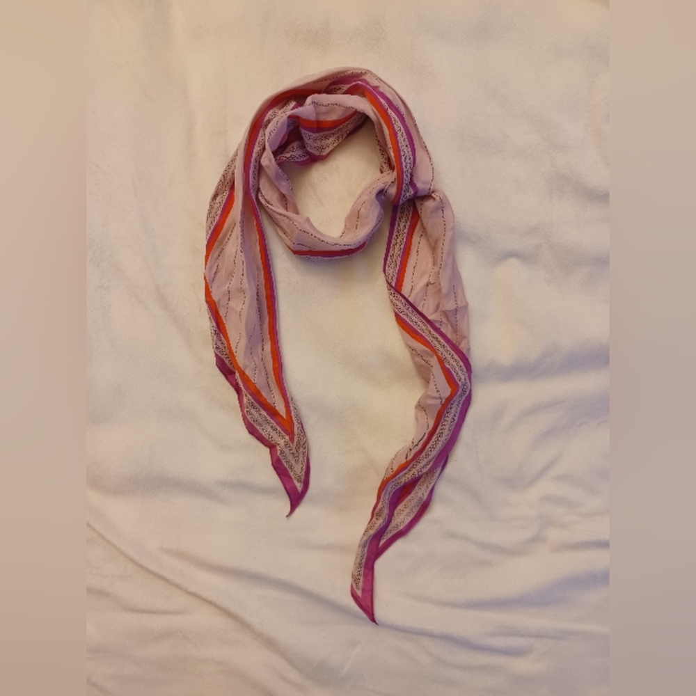 Vtg Lavender Skinny Scarf, Anne Klein